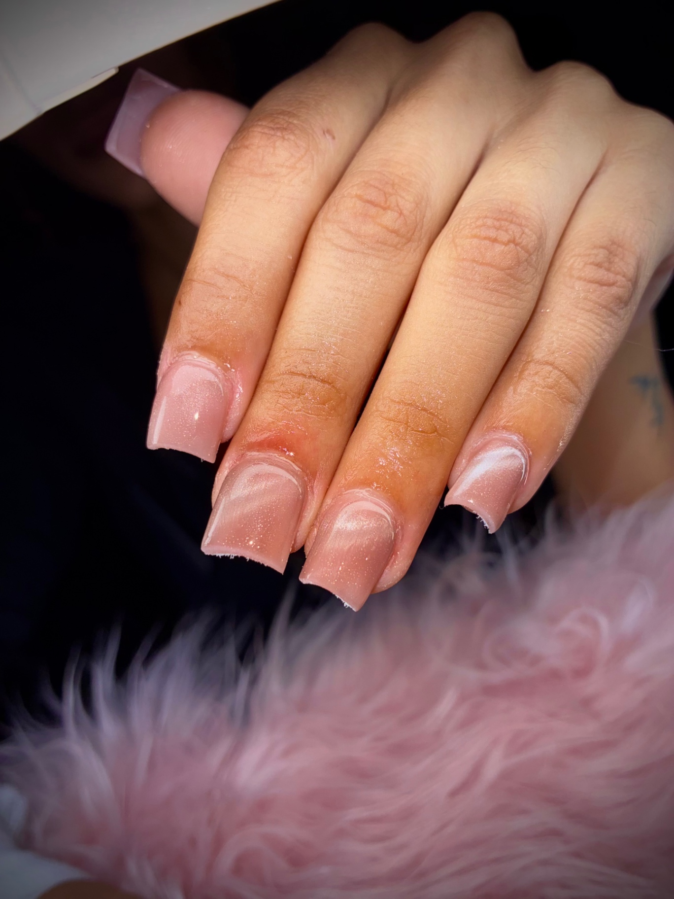 Sheer pink glaze
