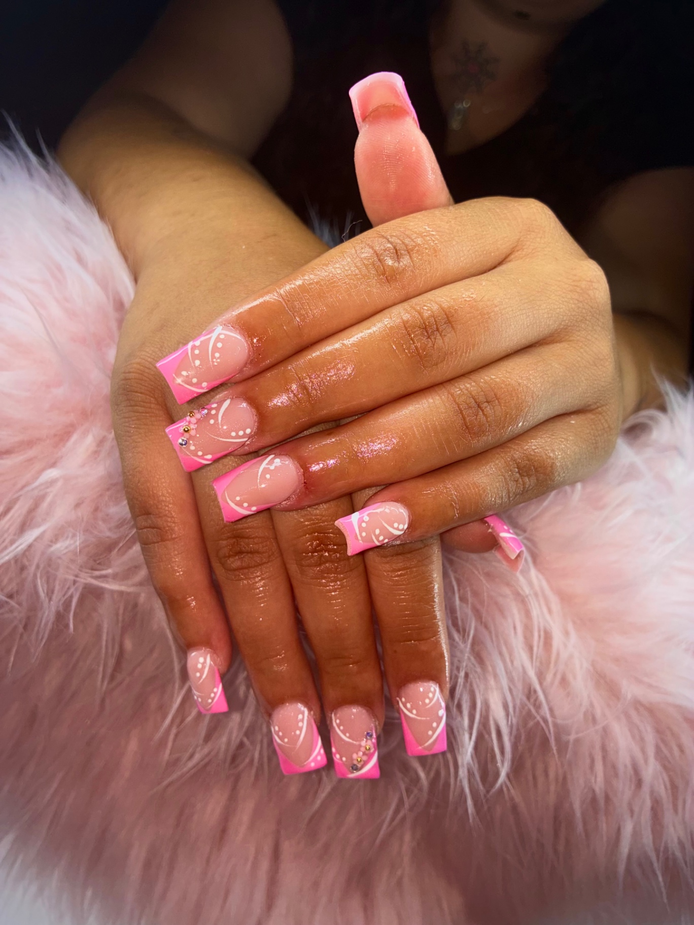 Pink French bling